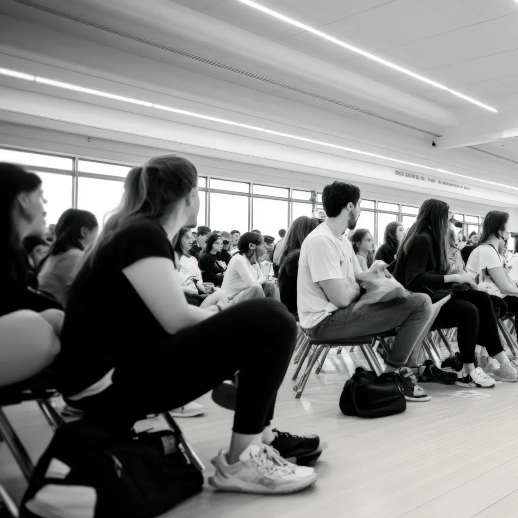 Large group attending a lecture